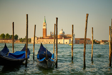 Fototapeta premium Venice and its canals,gondolas and ancient buildings 