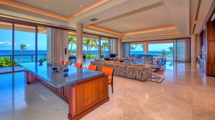 Modern Luxury Living Room with Ocean View