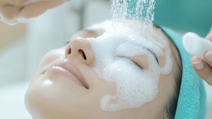 Naklejka premium Gentle Saltwater Rinse for Soothing Post-Extraction Care
