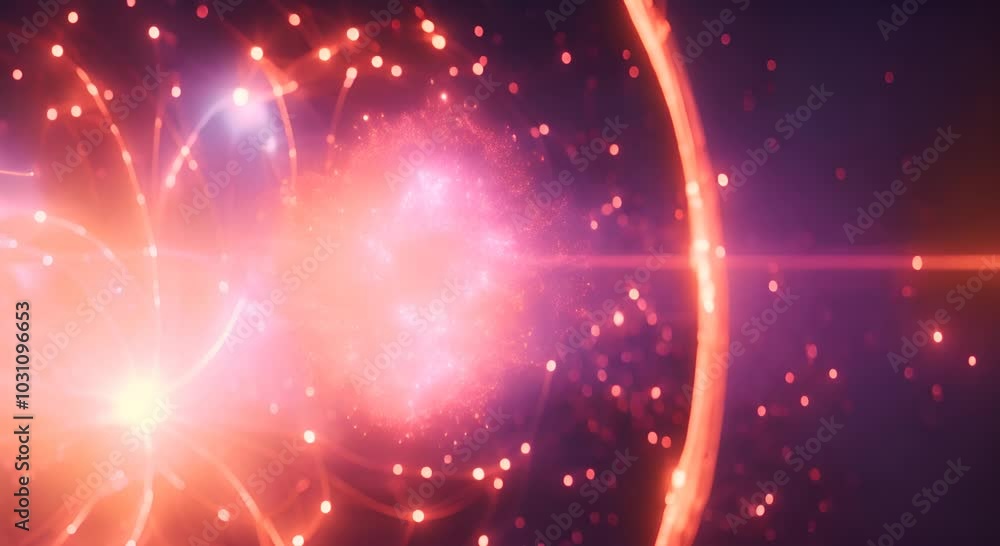 Poster glowing particle effect with unique attributes for video overlays and cinematic use 4k animation