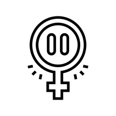 menopause woman disease line icon vector. menopause woman disease sign. isolated contour symbol black illustration