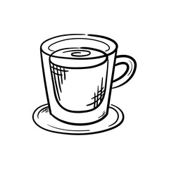 Espresso Hand-Drawn Food Vector Icon