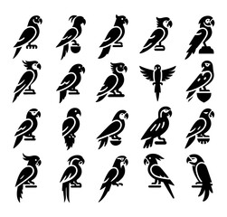 parrot icon set