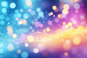 Vibrant abstract background with colorful bokeh lights creating a dreamy atmosphere during twilight