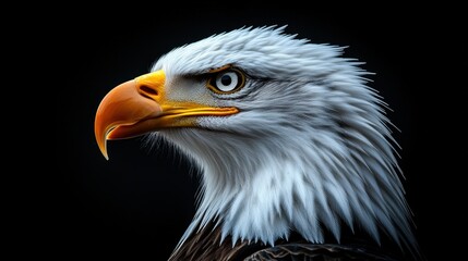 Obraz premium Majestic Bald Eagle in Ultra-Realistic Product Photography Isolation with Cinematic Lighting