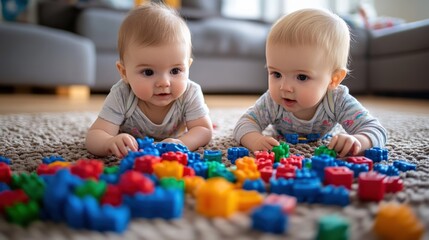 Baby Friendship: Smiling Infants Together