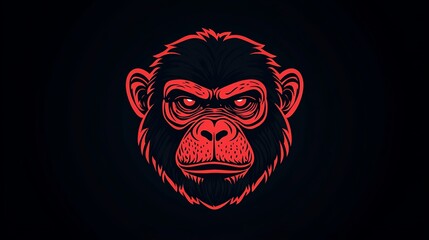 Monkey Head Logo Design Template – Playful and Modern Vector Illustration for Creative Branding and Unique Emblem Use