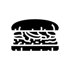 jalapeño burger food glyph icon vector. jalapeño burger food sign. isolated symbol illustration