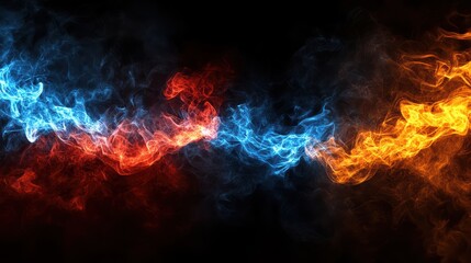 Fototapeta premium Colorful Smoky Abstract Background with Mesmerizing Swirls