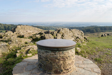 Fototapeta premium Toposcope near Old John Tower, Bradgate Park