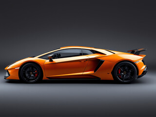 Naklejka premium sports car on black background