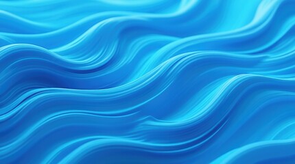 A three-dimensional render of a blue wavy pattern, showcasing fluid shapes and gradients that create a sense of depth and movement.