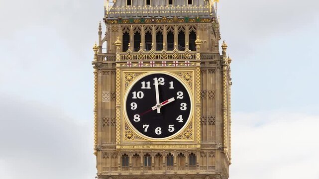 big ben clock in london, england with new clock face