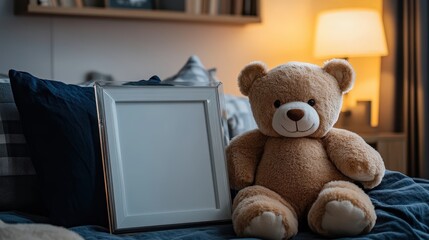 Polar Bear Faux Fur Frame - Cozy Close-Up Photography Concept with Soft Glow