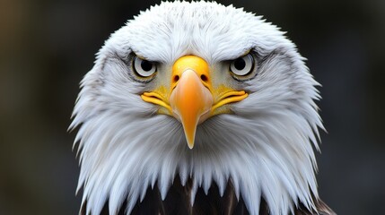 Obraz premium Majestic Bald Eagle Clipart Set of 4 in Simple Colors on White Background for Designs