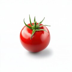 Fresh Tomato on White Background in Raw Style