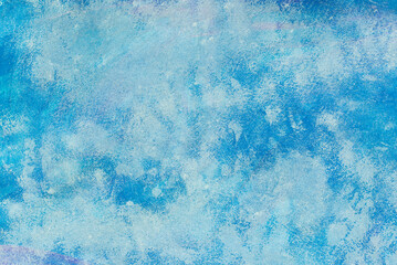 blue painted background on paper texture