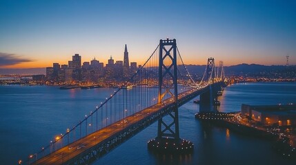Fototapeta premium Golden Gate Bridge at Sunset, San Francisco, California, Connection, Community, Hispanic Heritage