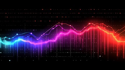 Market Chart Displaying Impressive Business Growth and Investment Data Profits