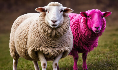 Fototapeta premium sheep in a field