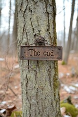 The End Sign on Tree Symbolic Representation of Finality, Conclusion, or Journeys End