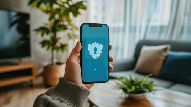 Verification code on smart phone screen for identity identification for online banking. cyber security technology. Two-step authentication app and verification security concept. 