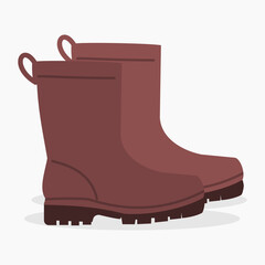 Rainboots vector illustration isolated on white background