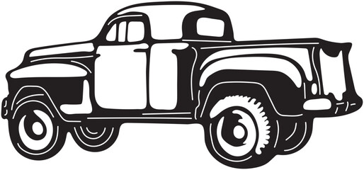 cartoon truck isolated on white