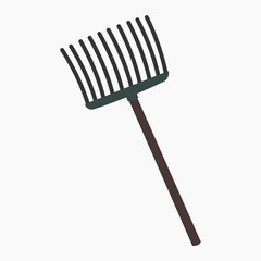 Rake vector illustration isolated on white background