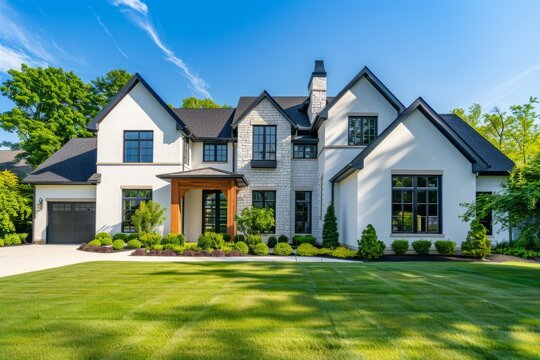 Exterior of a modern suburban home