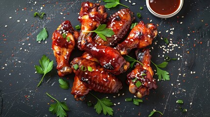 Honey BBQ Wings: Sticky Sweet Chicken Wings with Sesame 