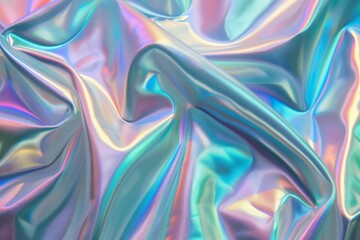 Photo of Holographic iridescent effect plastic material. Background texture for backdrops or mapping