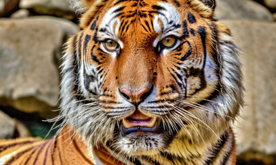 Naklejka premium portrait of a bengal tiger
