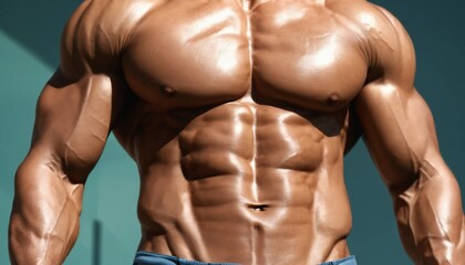 Fototapeta premium muscular male body isolated