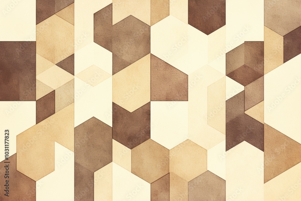 Poster a brown and white patterned background with a white square in the middle. risograph effect, trendy r