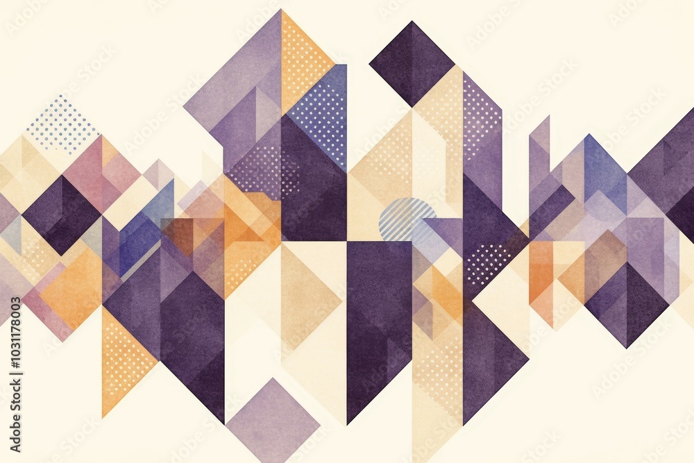 Poster a colorful abstract painting with many different shapes and colors. risograph effect, trendy riso st