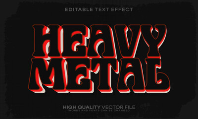 Metal text effect, editable text effect and rock 3d font style bold shadow music poster design