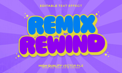 Music text effect, editable text effect and retro 3d font style bold shadow vintage poster design