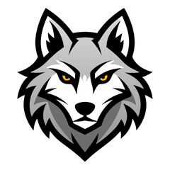 wolf head vector