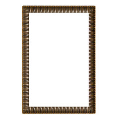 Classic Gold and Wood Baroque Frame - High-Quality 3D Render for Ornate Decor and Royal Interior Design