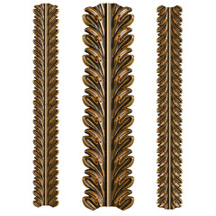 Antique Gold & Wood Panel – Intricate Decorative Carving