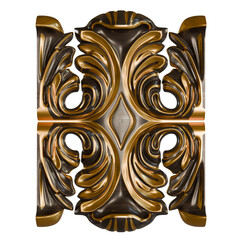 Elegant Baroque Swirl – High-Quality Golden & Wooden Carving