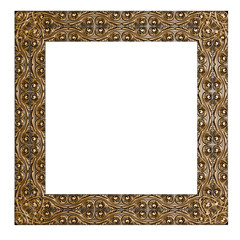 Golden & Wooden Carved Molding – Elegant Victorian Frame for Interiors