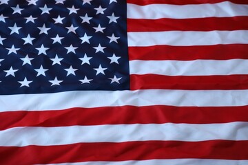 Fototapeta premium Beautifully waving star and striped American flag
