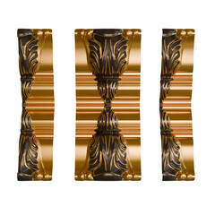 Antique Carved Ornament – Elegant Gold & Wooden Victorian Detail