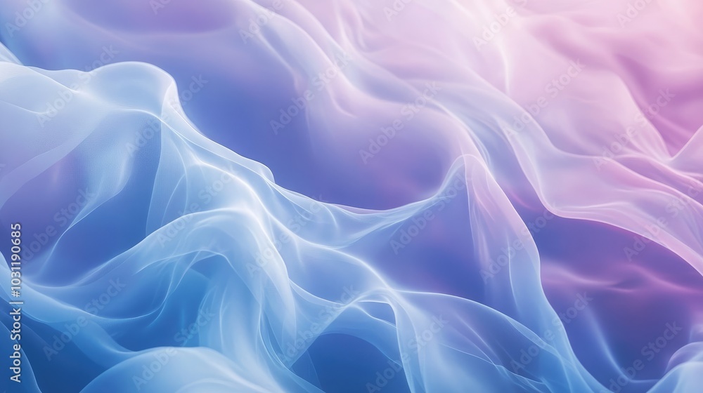 Poster a serene abstract background with soft blues and purples blending together, creating a soothing and 