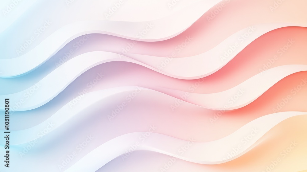 Poster a simple and elegant background featuring light gradients of pastel colors, creating a calm and beau