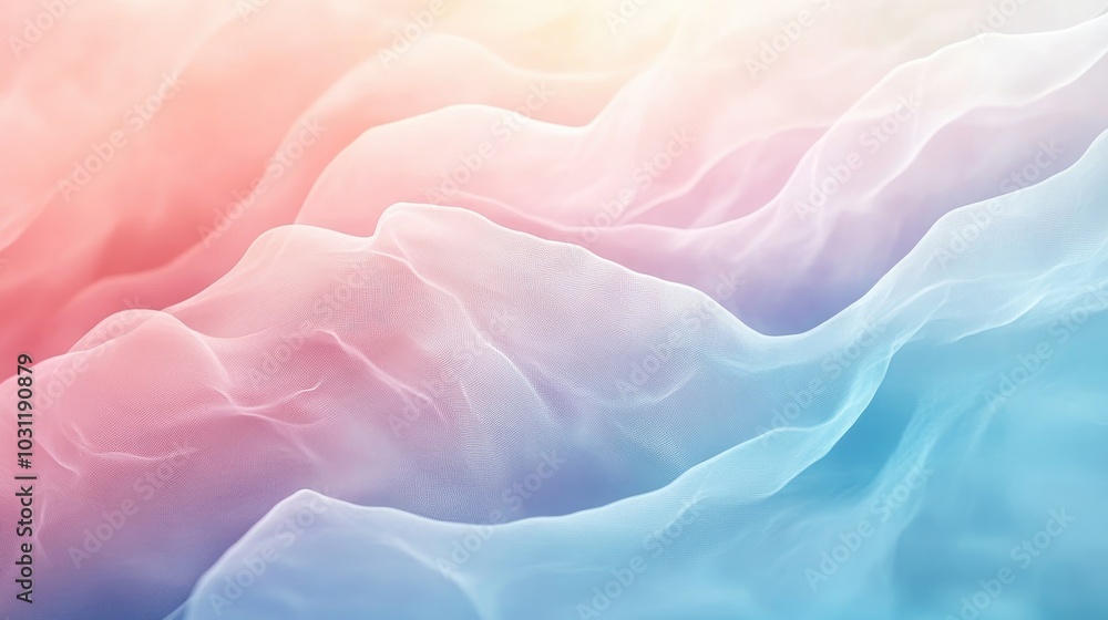 Poster a soothing abstract background with soft pastels and smooth transitions, designed to be easy on the 
