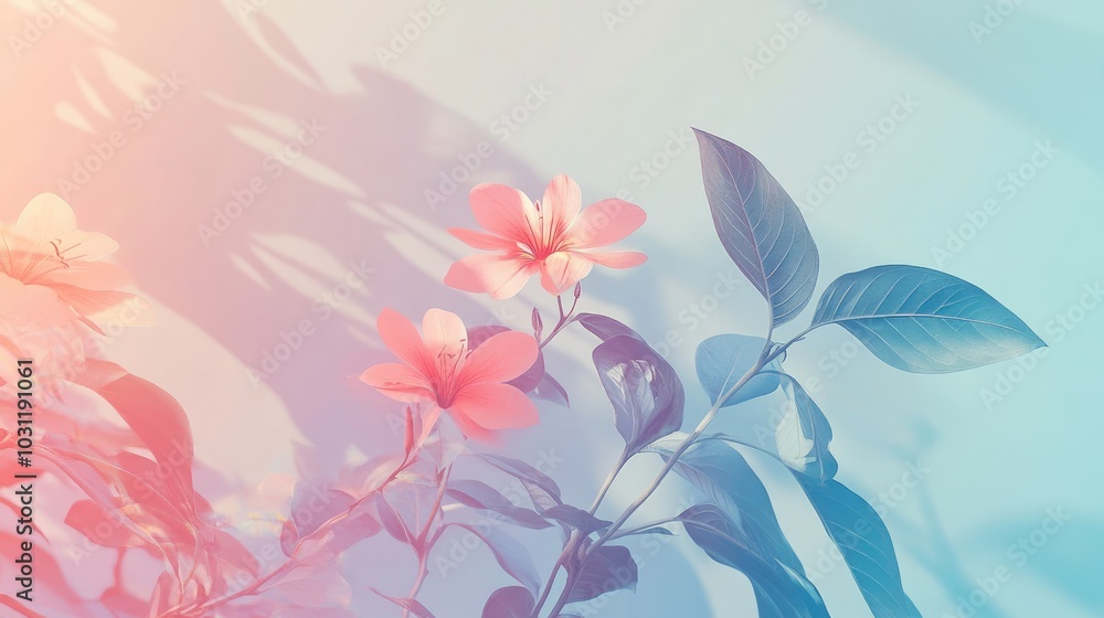 Aufkleber a visually soft and relaxing background with light pastel tones, creating a smooth and calm aestheti