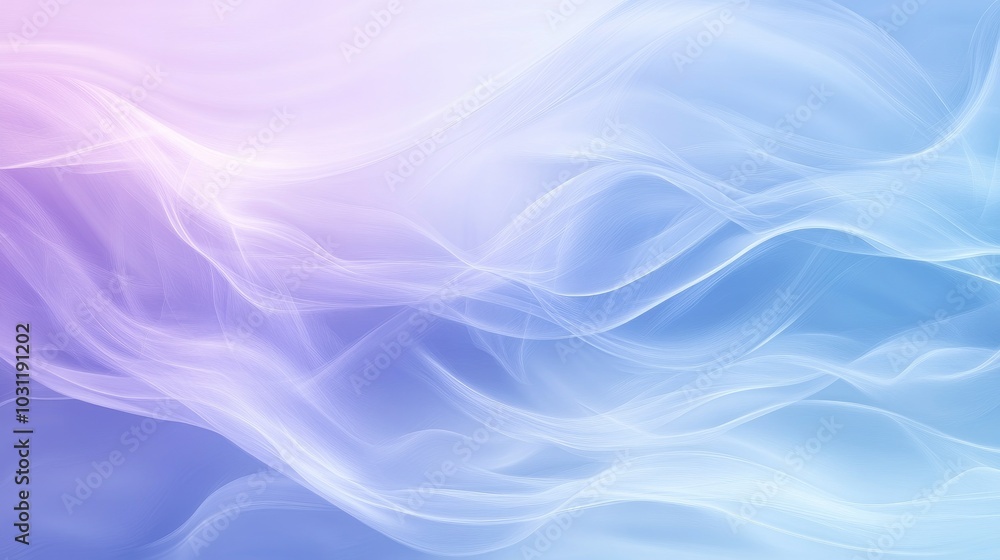 Poster a calming background with soft gradient colors in shades of blue and lavender, creating a peaceful a